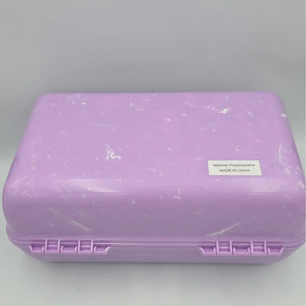 Ulta Beauty Caboodle Make Up Purple Marbled Large Storage Case w/ Mirror